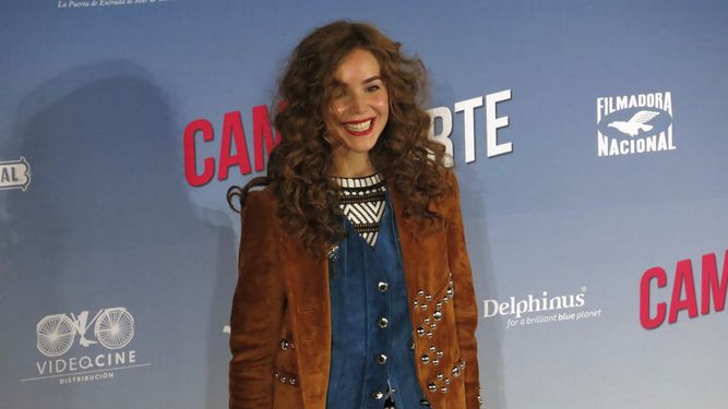 La actriz Camila Sodi posa durante una conferencia de prensa para promover la película mexicana Camino a Marte,&nbsp;en la Ciudad de M&eacute;xico.&nbsp;