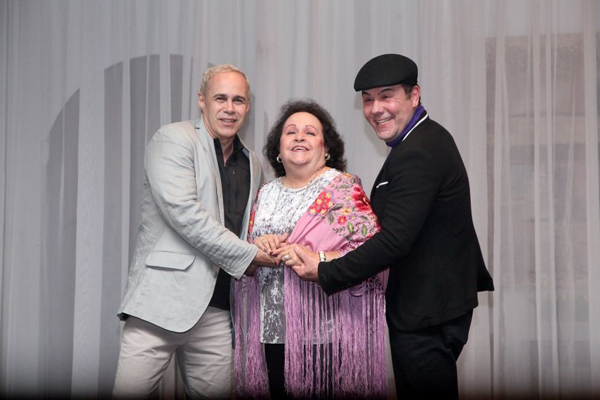 Una de las escenas de Las Leandras, durante el ensayo del martes 3 de marzo en Miami.&nbsp;