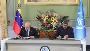 &nbsp;Karim Khan, fiscal general de la Corte Penal Internacional (CPI) en una reunión en Miraflores con Nicolás Maduro fortaleciendo “la cooperación” en 2023