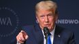 El presidente 45 de Estados Unidos habla a una multitud de seguidores.