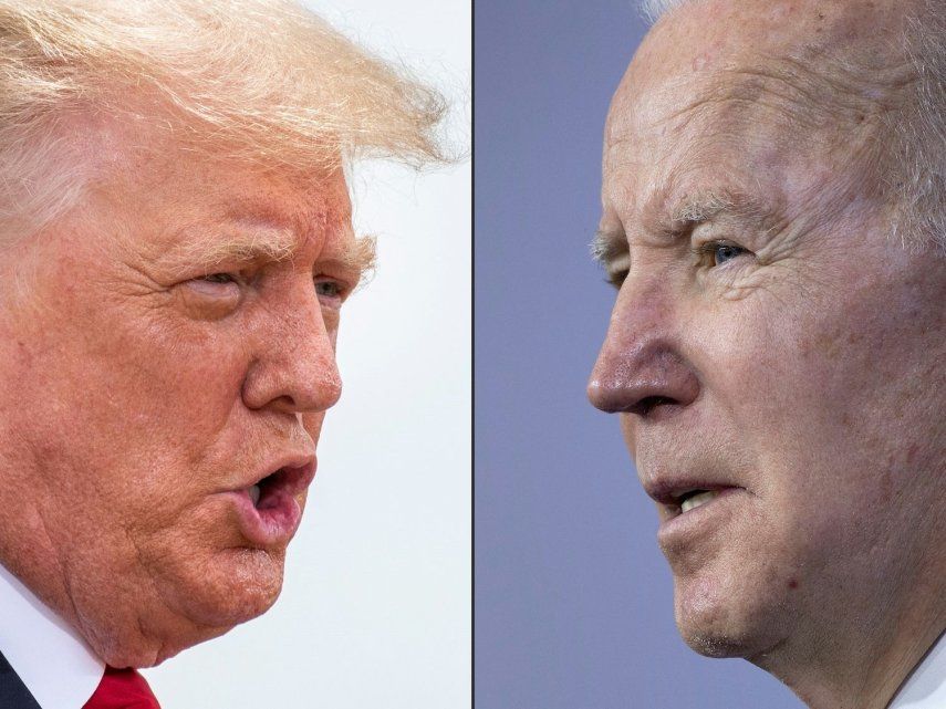 El expresidente estadounidense Donald Trump y el presidente estadounidense Joe Biden.