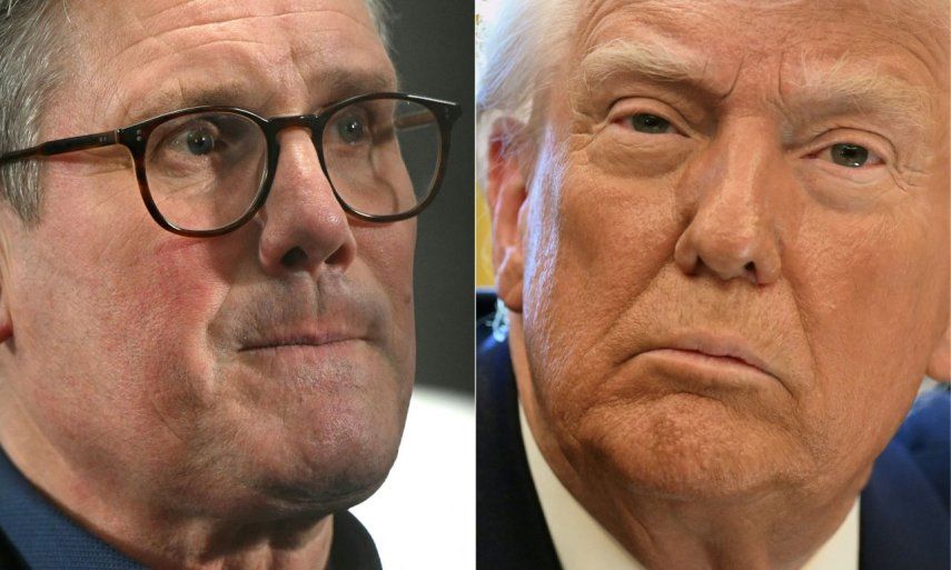 El primer ministro de Gran Bretaña Keir Starmer y el presidente de Estados Unidos, Donald Trump.
