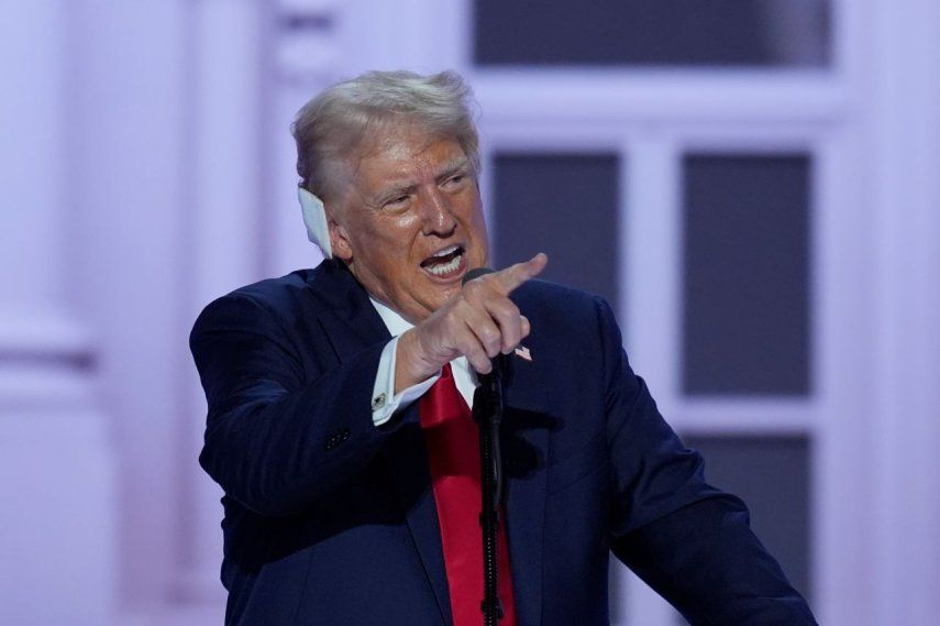 El candidato presidencial republicano y expresidente de Estados Unidos, Donald Trump, durante la Convención Republicana.