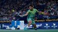 Novak Djokovic devuelve ante Tallon Griekspoor durante un partido del torneo de Dubái, el miércoles 1 de marzo de 2023.&nbsp;