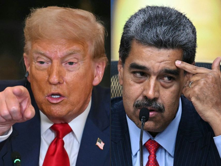 El presidente de Estados Unidos, Donald Trump, y el gobernante de Venezuela, Nicolás Maduro.