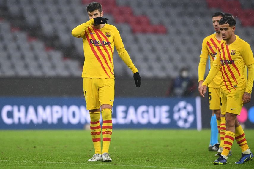 Gerard Piqué lamenta la derrota y eliminación del FC Barcelona ante el Bayern en Champions