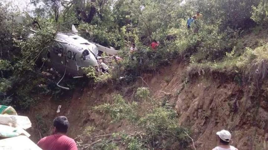 El accidente del helicóptero con ayuda para los damnificados del terremoto se produjo en el municipio serrano de San Carlos Yautepec.