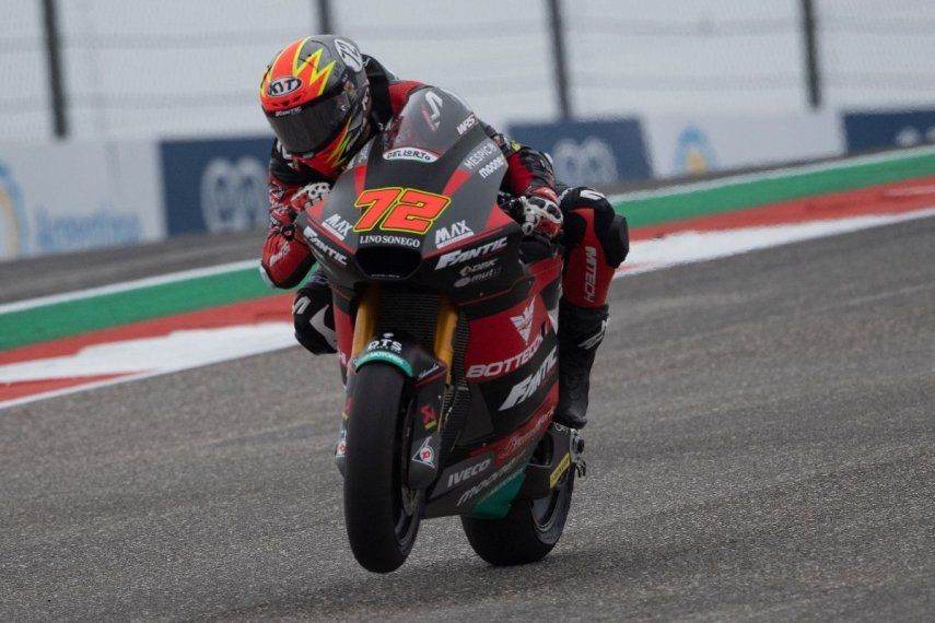 El piloto español Borja Gómez durante una competición de MotoGP Of The Americas, el 15 de abril de 2023.