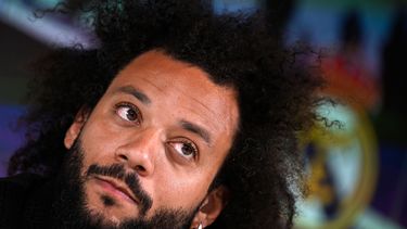 El brasileño Marcelo en su acto de despedida del Real Madrid