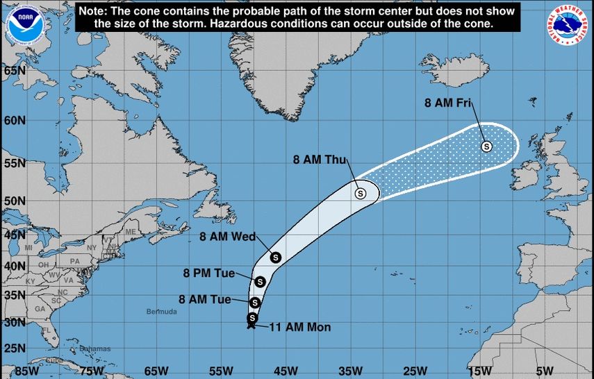 En las próximas horas, la depresión inclinará su trayectoria entre el norte nordeste y el norte y continuará ganando en organización e intensidad, para convertirse en una nueva tormenta tropical hoy lunes en la tarde.