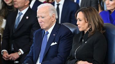 El expresidente Joe Biden y Kamala Harris.