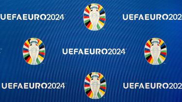 El logotipo oficial de la UEFA EURO 2024 en Alemania se presenta durante el lanzamiento de la marca UEFA EURO 2024 en Berlín, Alemania, el martes 5 de octubre de 2021. Alemania será la sede del torneo de fútbol UEFA EURO 2024.&nbsp;