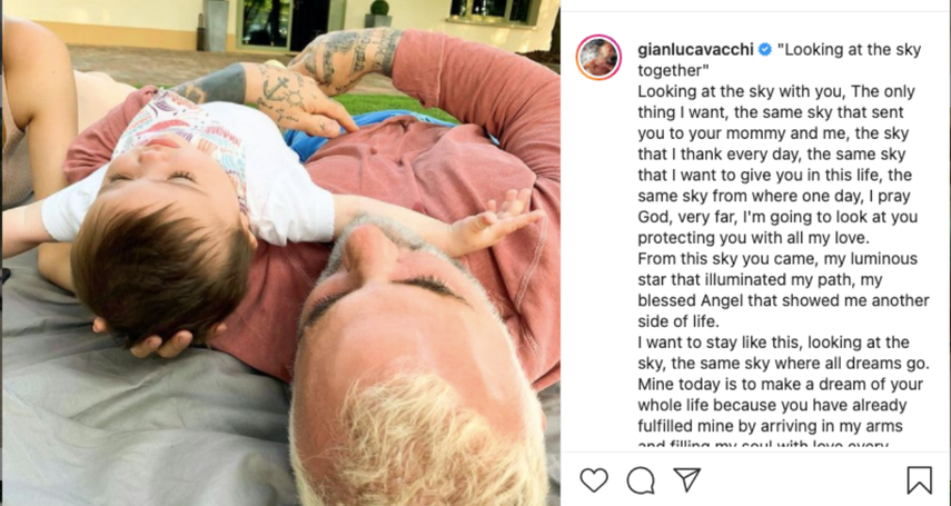 Gianluca Vacchi y su hija.