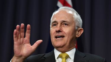 El primer ministro australiano, Malcolm Turnbull, durante una rueda de prensa en Canberra, Australia.