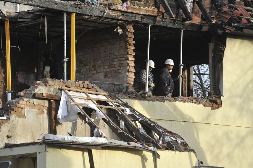 Fotografía del 2011 del apartamento de la célula terrorista neonazi&nbsp;Clandestinidad Nacionalsocialista.&nbsp;Tras el suicidio de Mundlos y Böhnhardt, la tercera integrante del grupo prendió fuego a la vivienda&nbsp;