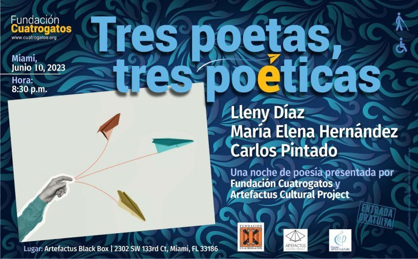 Evento cultural Tres poetas, tres poéticas.&nbsp;