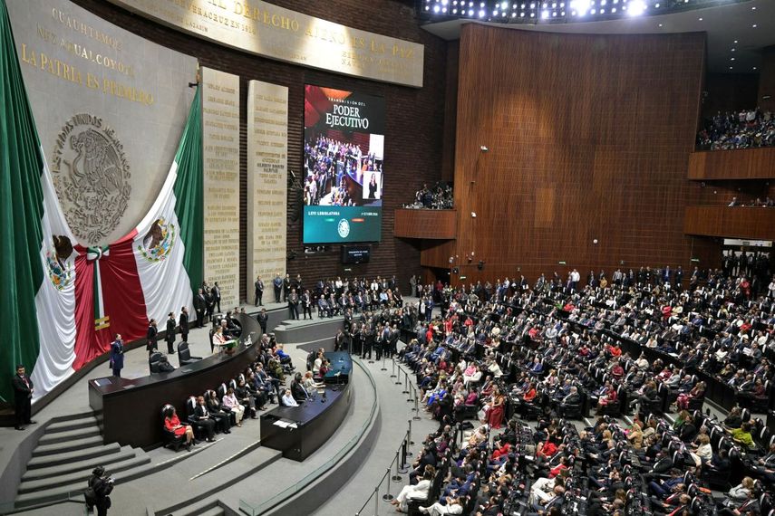 Congreso de la Unión, en la Ciudad de México, el 1 de octubre de 2024. (Foto: Yuri CORTEZ / AFP)