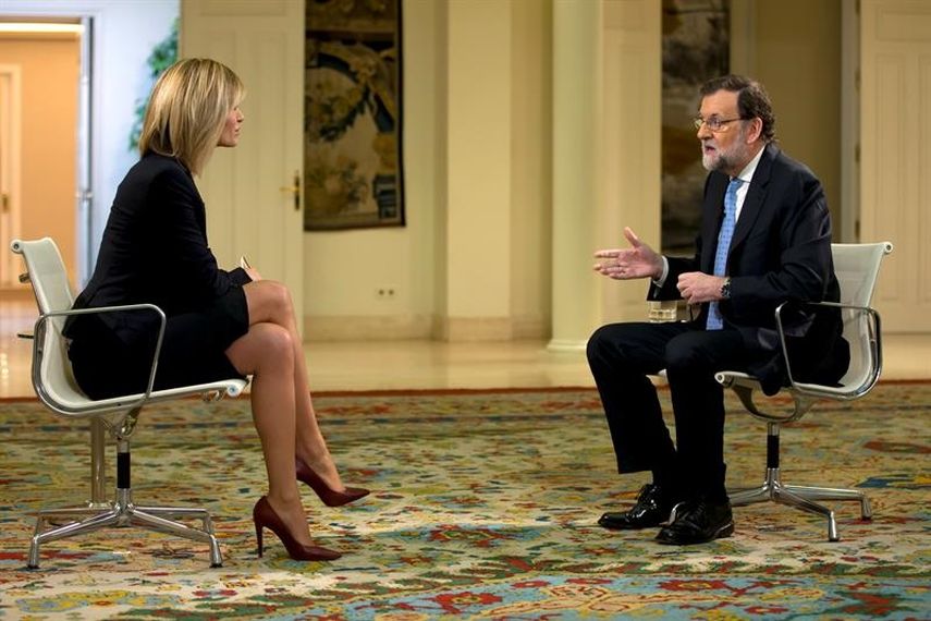 Mariano Rajoy durante la entrevista concedida este miércoles en un programa de Antena 3 (EFE)