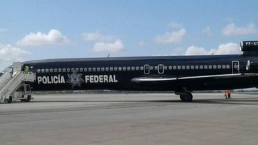 Fotografía de un avión de la Policía Federal de México publicada por la Agencia Cubana de Noticias, ACN.