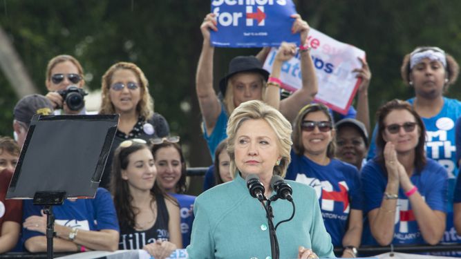 Hillary Clinton fue la candidata oficial del Partido Demócrata en 2016. La convención demócrata fue en Filadelfia.&nbsp;