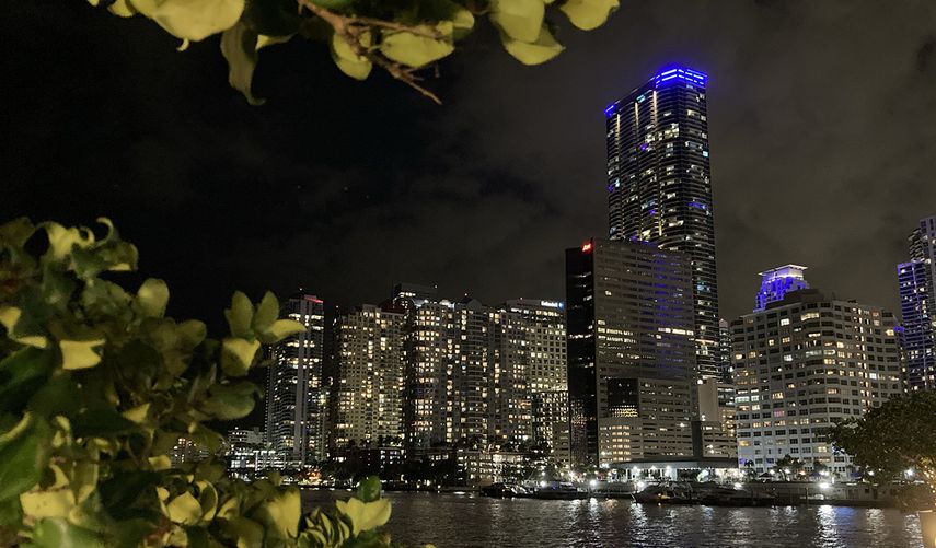Centro de Miami, de noche.