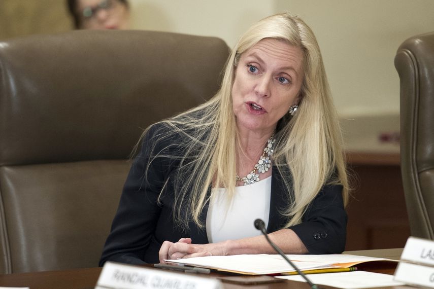 La gobernadora de la Reserva Federal de EEUU Lael Brainard en Washington el 14 de junio de 2018.&nbsp;
