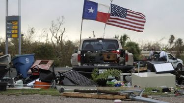 Imagen tomada de Twitter de la devastación que ha dejado Harvey tras su paso por Texas.