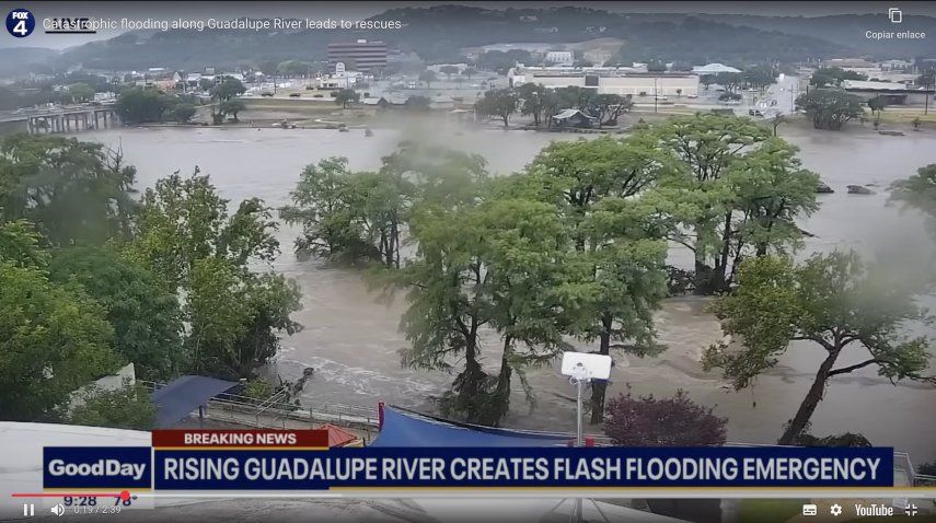 Inundaciones en Texas este 4 de julio.&nbsp;