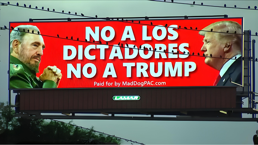 Valla publicitaria instalada en Miami-Dade