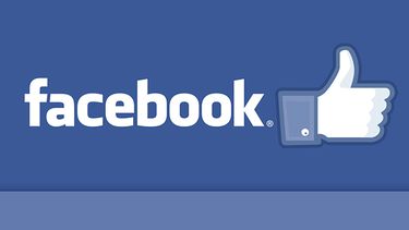 El logo de Facebook.