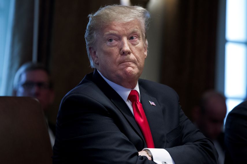 El presidente Donald Trump durante una reunión con miembros de su Gabinete en la Casa Blanca.