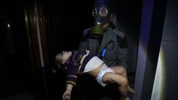 Una de las víctimas del ataque químico en Siria.&nbsp;