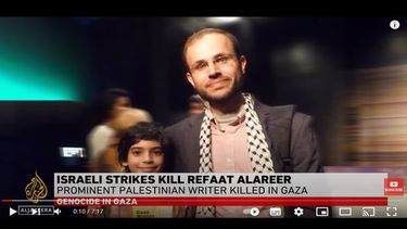 El poeta palestino Refaat Alareer.