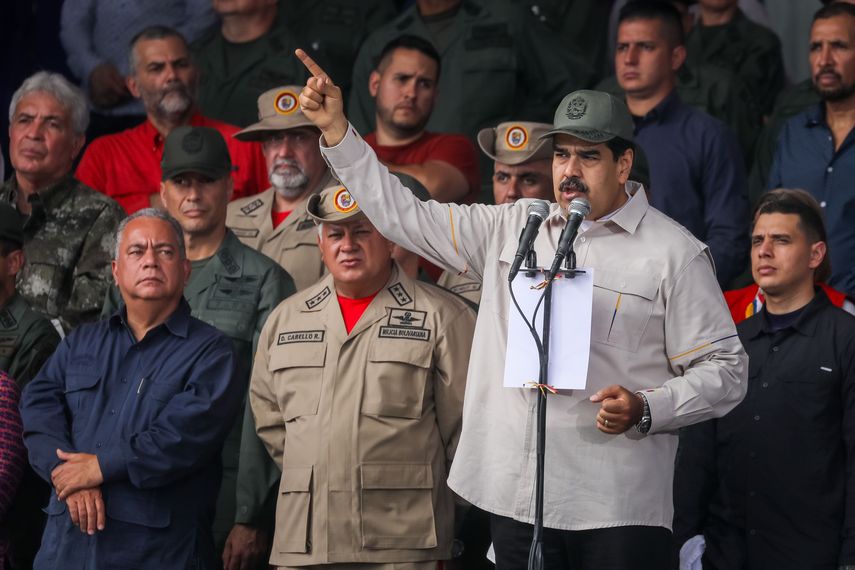 Nicolás Maduro durante un acto en Caracas.