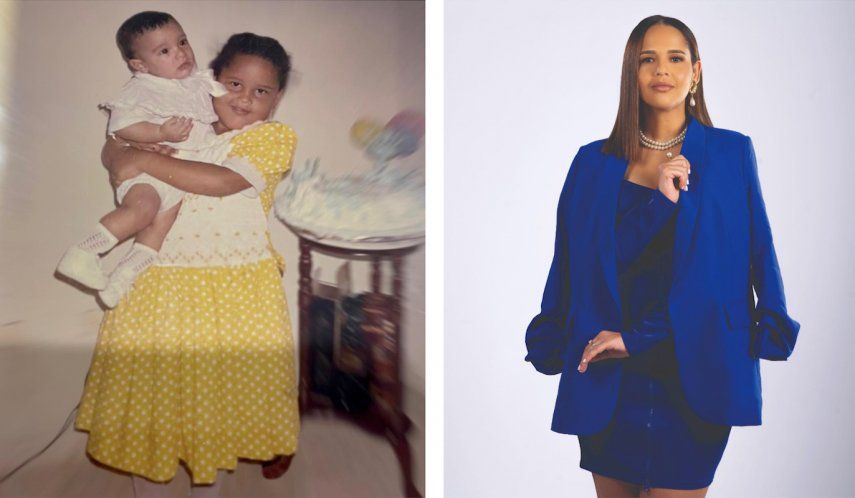 La Dra. Acosta Then de niña y en la actualidad.&nbsp;