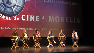 Cineastas en una conferencia de prensa sobre el corto documental El D&iacute;a Despu&eacute;s: Nosotras durante el Festival de Cine de Morelia en Morelia, M&eacute;xico, el 20 de octubre de 2019.&nbsp; 