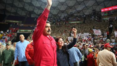 El presidente de Venezuela, Nicolás Maduro y la primera dama del país, Cilia Flores
