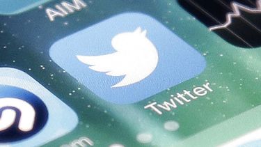 Logo de Twitter en un teléfono.