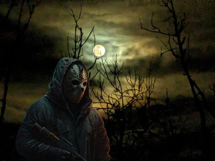 Jason Voorhees de la saga de películas Viernes 13.