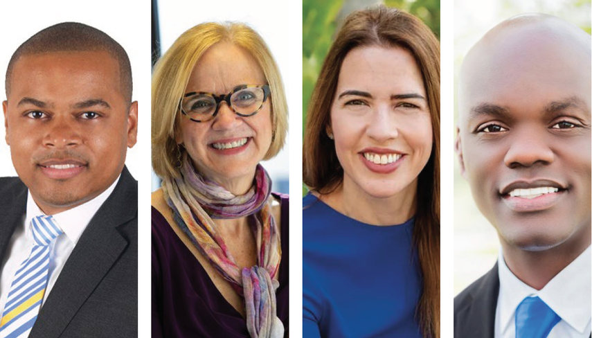 Integrantes de la comisión condal de Miami-Dade.