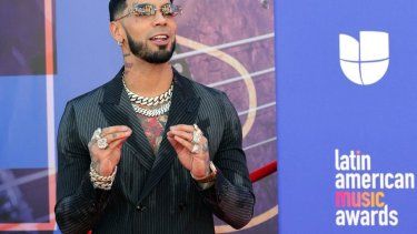 Anuel AA en los Latin American Music Awards 2023 en el MGM Grand Garden Arena