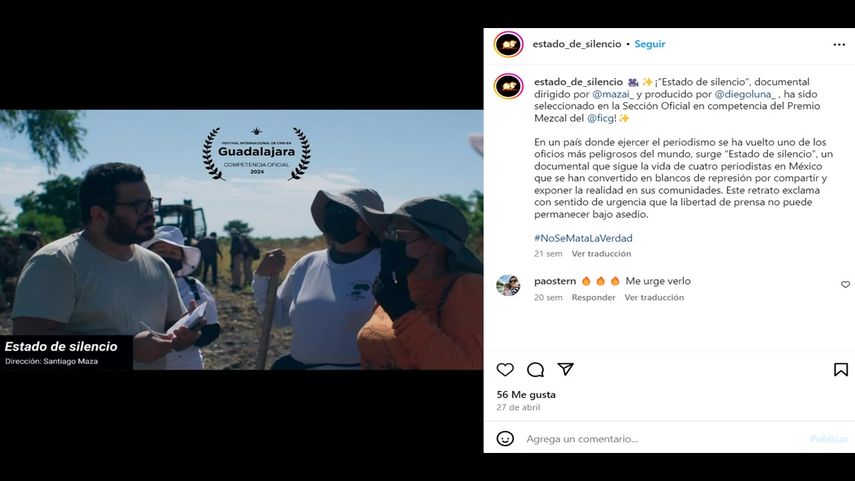 Escena del documental Estado de silencio.