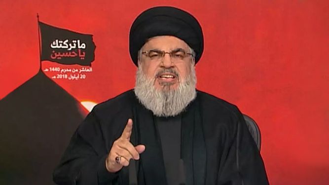 Hassan Nasrallah, televisión Hezbolá.