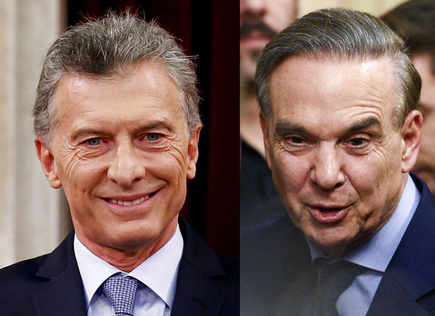 El presidente de Argentina, Mauricio Macri y el senador Migue Ángel Pichetto.&nbsp;