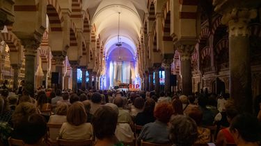 Concierto del Festival Internacional de Piano Guadalquivir en la Mezquita-Catedral de Córdoba, España.