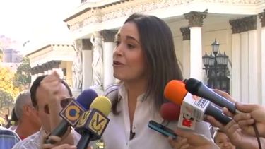 María Corina Machado en 2010 como diputada electa, hoy en la clandestinidad.