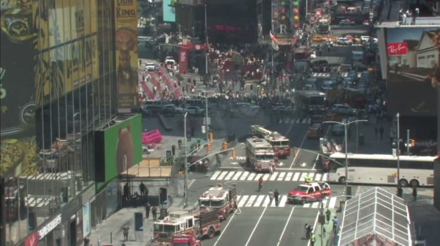 Times Square instantes después del accidente.