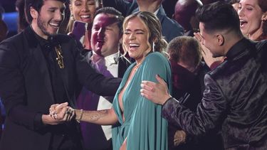 Karol G reacciona al ganar el Latin Grammy a Mejor artista nuevo en esta foto de archivo del 15 de noviembre de 2018 tomada en Las Vegas.&nbsp;