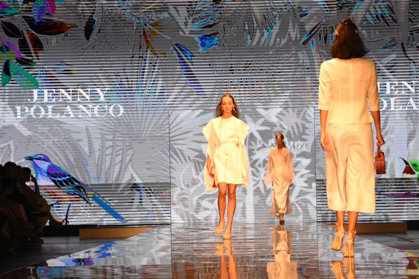 El desfile de la diseñadora Jenny Polanco en Miami Fashion Week.