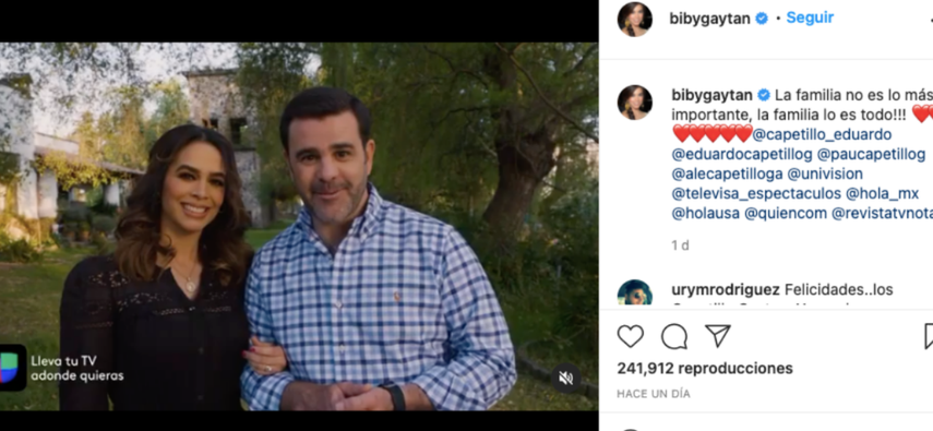 Biby Gaytán y Eduardo Capetillo.